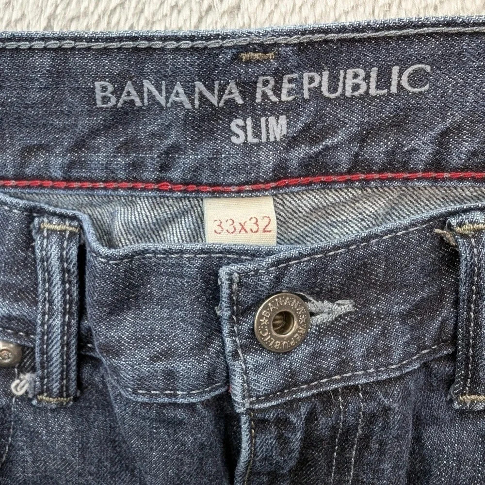 Banana Republic Dark Wash Straight Jeans‎